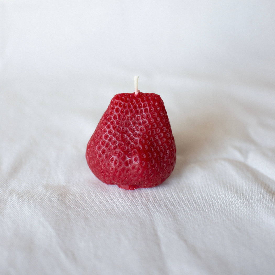 Large Strawberry Candles – Set of 2 