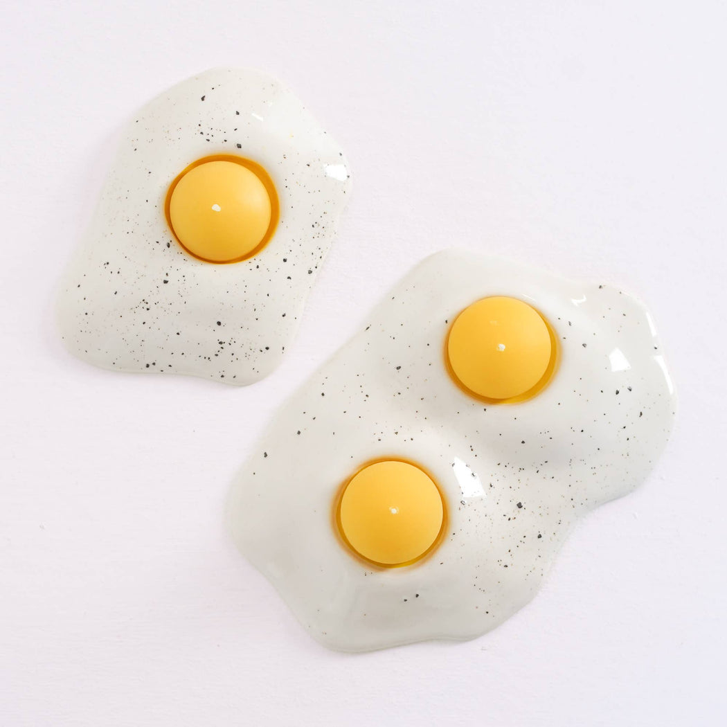 Ceramic Salt and Pepper Double Egg Tea Light Candle Holder