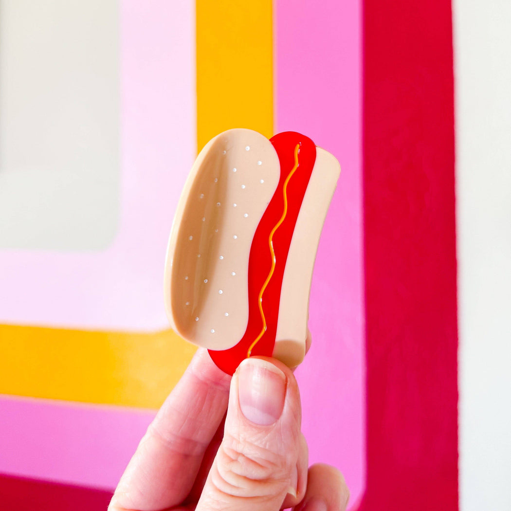 Mini Hot Dog Hair Claw