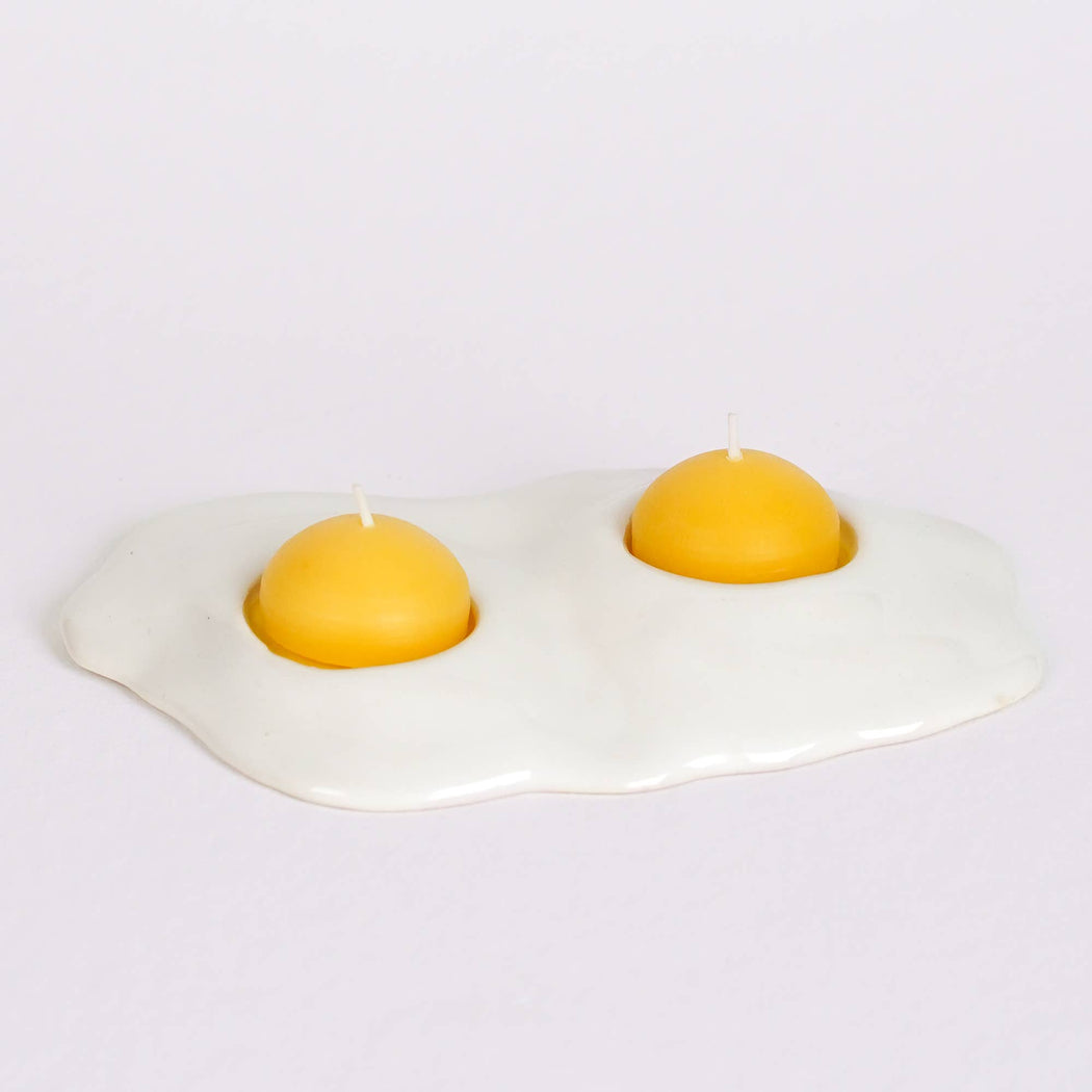 Ceramic Double Egg Tea Light Candle Holder