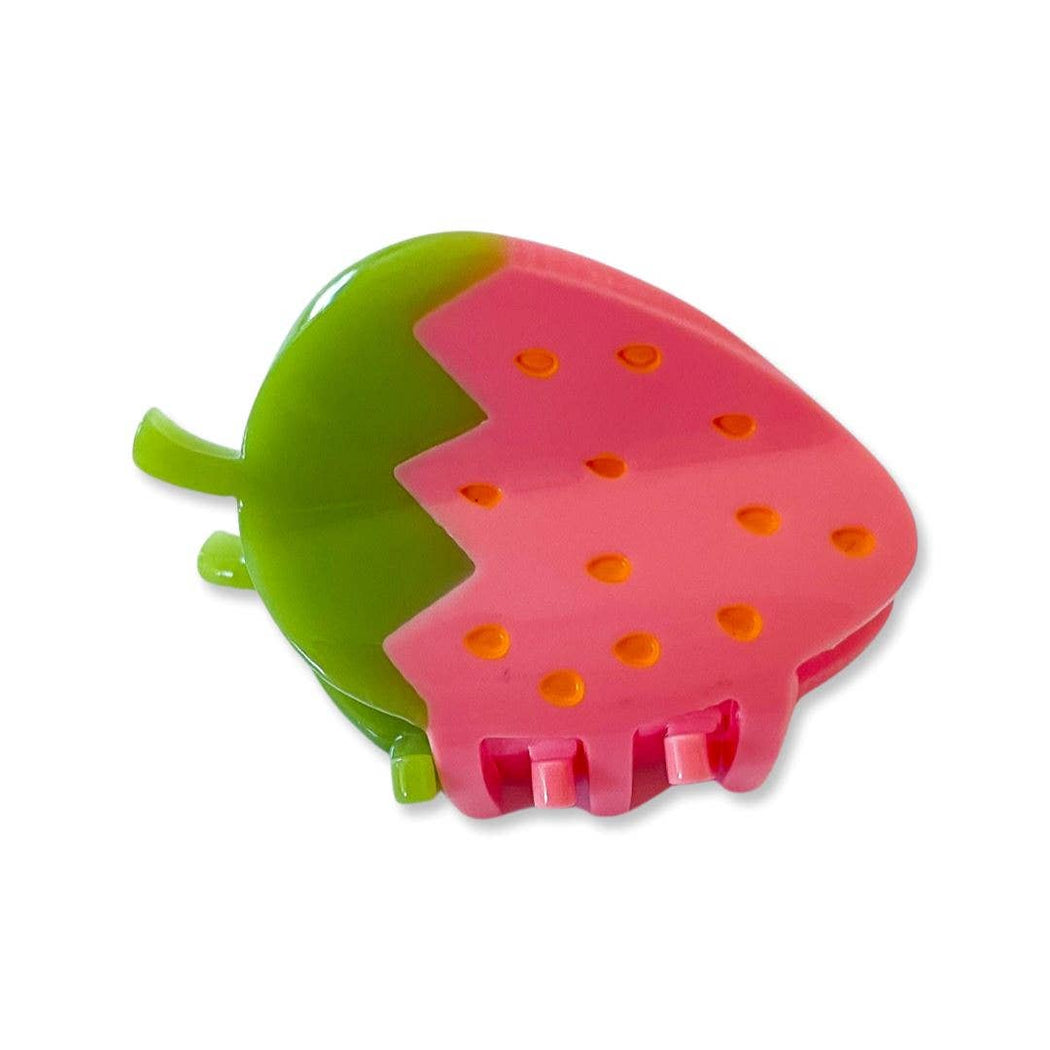 Mini Pink Strawberry Hair Claw