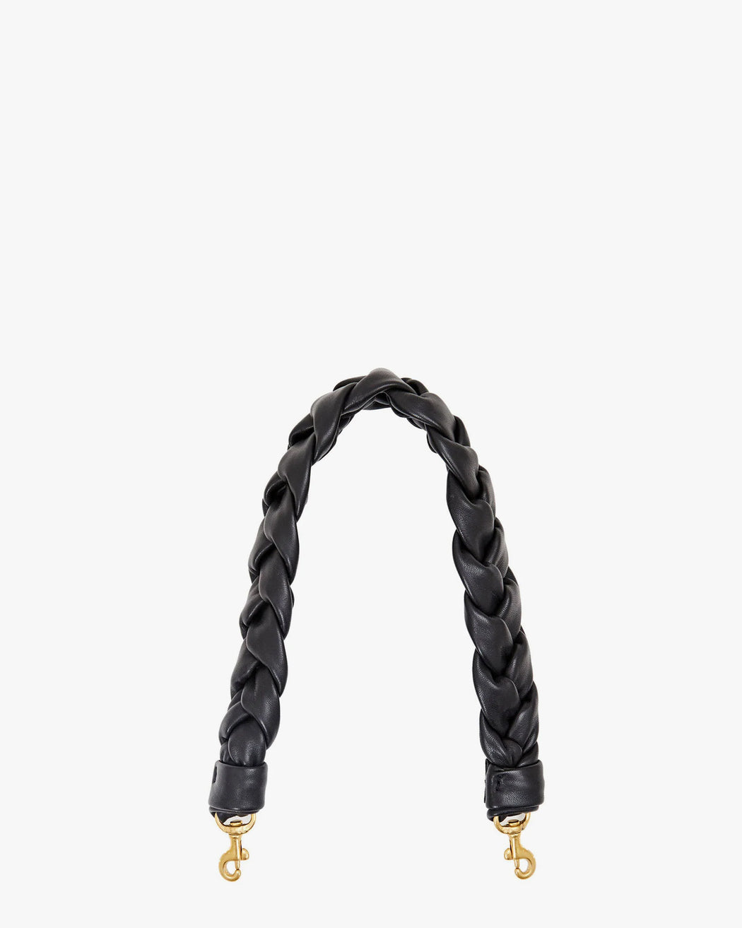 Braided Shoulder Strap – Black Italian Nappa