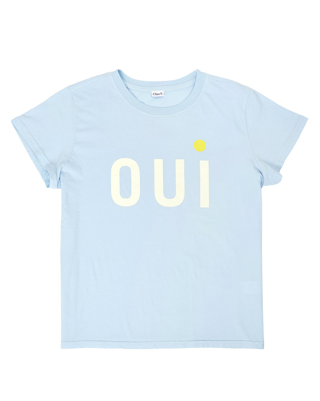 Classic Tee - Light Blue w/ Cream + Yellow Oui