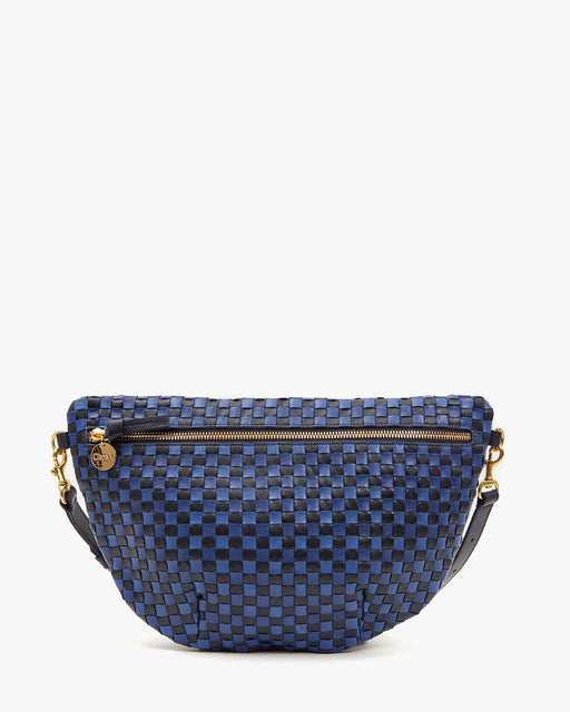 Grande Fanny - Dark Blue Woven Checker