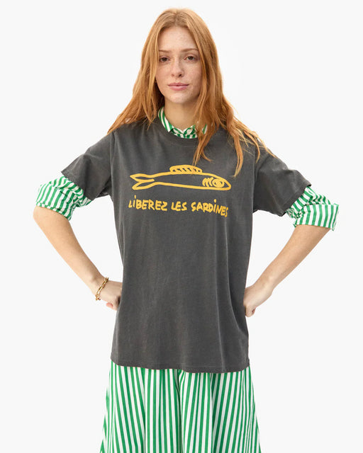 Original Tee - Faded Black w/ Merigold Liberez Les Sardines