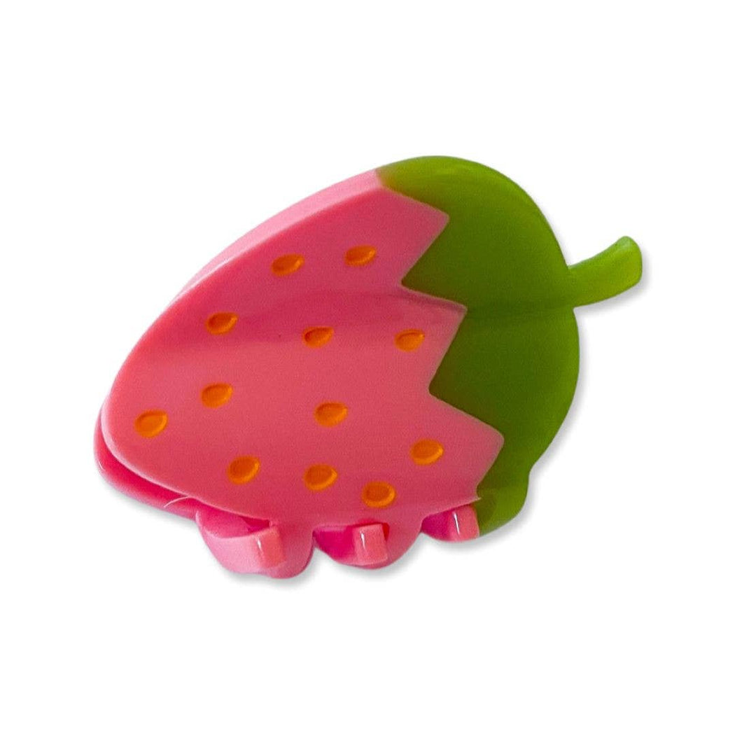 Mini Pink Strawberry Hair Claw